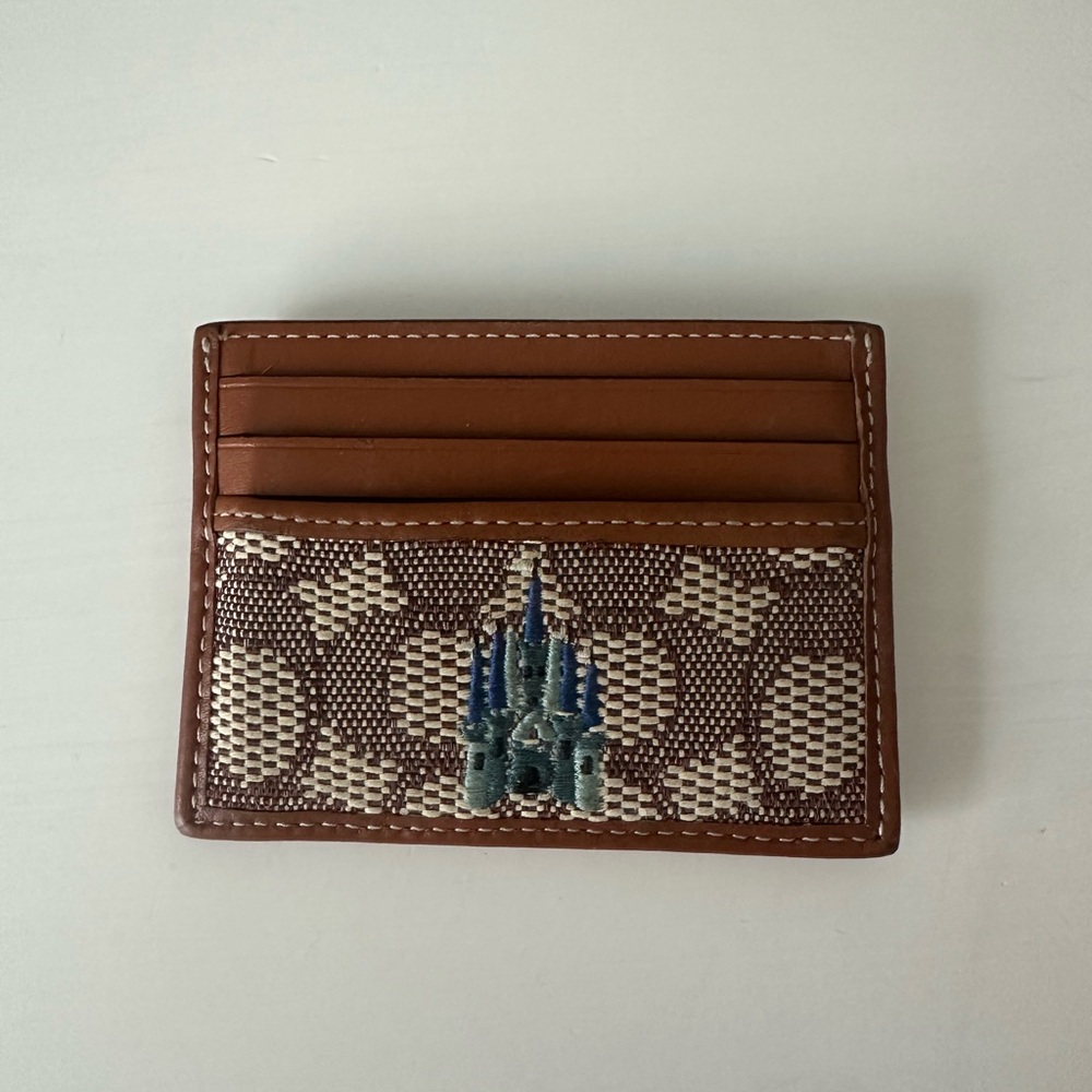 Disney x Coach Card Holder | Cinderella Castle Embroidered Design